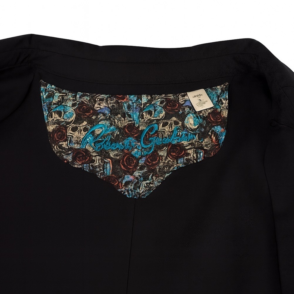 Robert Graham Men’s Large Stretch Polo Golf Shirt – Red Paisley & Skulls Detail - Picture 3 of 3